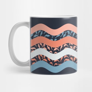 Onde Dei Delfini Rossa Mug